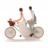 Figura para Tarta Novios "Pareja en Bicicleta" 21x19x9cm Dekora