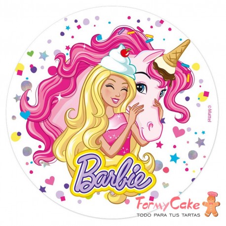 Impresión Comestible Barbie 20cm
