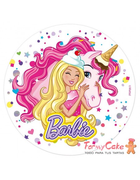 Impresión Comestible Barbie 20cm