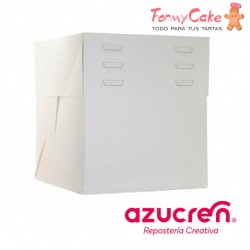 Caja Blanca para Tartas Altura Regulable 35X35X20 a 30cm Azucren