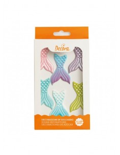 Decoración De Azúcar Colas De Sirena 6ud Decora 2