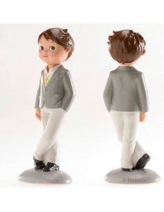 Figura para Tarta Comunión Niño Traje Gris Dekora 2