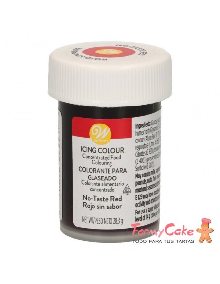 Colorante Gel Rojo si  sabor Wilton 28gr