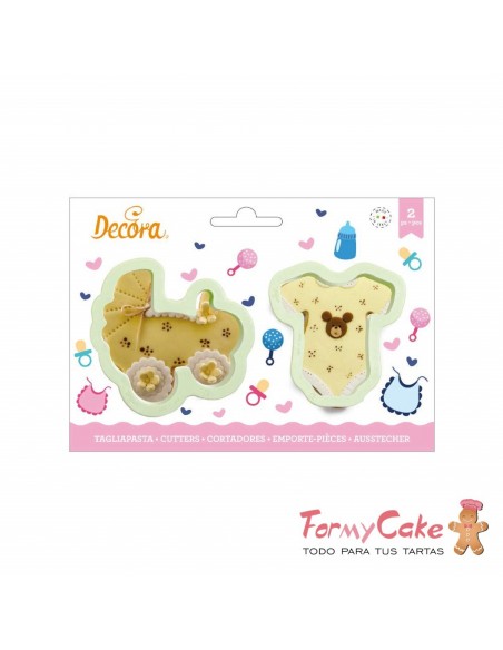 Kit Cortadores Body Y Carrito Bebe 2ud. Decora
