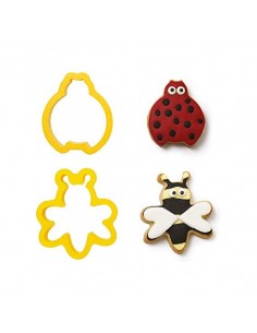 Kit Cortadores Mariquita y Abeja, 2ud. Decora 2