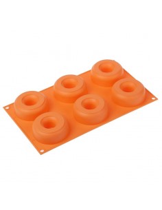Molde Silicona Donuts 6ud Silikomart 2