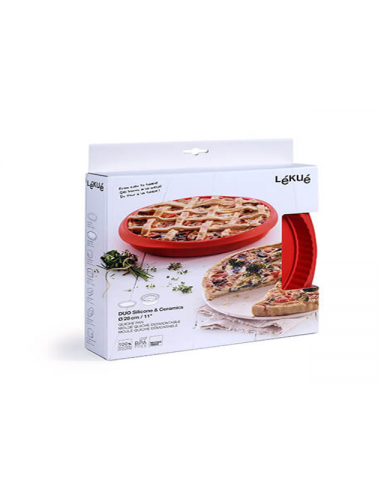 Molde Quiche Desmontable Redondo 28 cm Lékué