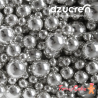 Mix Perlas Plata Metalizadas Azucren 4-6-8MM 90gr