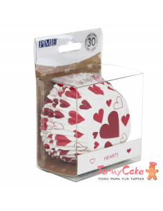 Cápsulas Aluminio PME Corazones 30ud 2