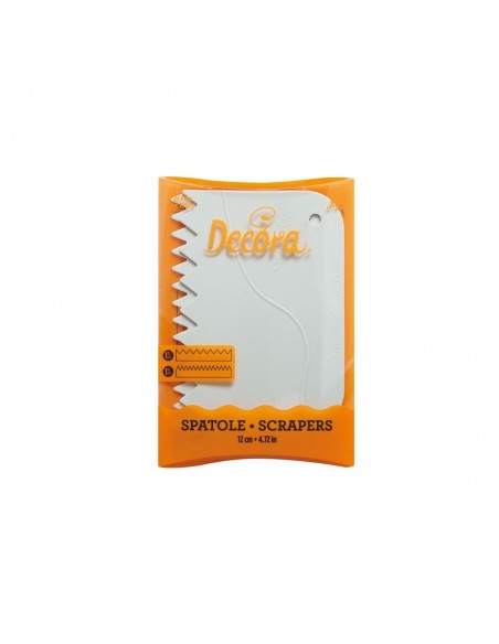 Set de Espátulas Dentadas de Plástico 2 Ud. Decora