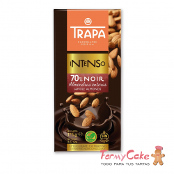 Tableta Chocolate Negro 70% Con Almendras 175gr Trapa
