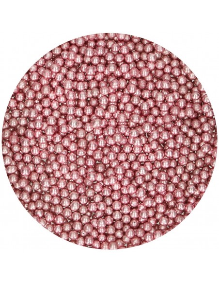 Perlas Rosas Metalizadas 80gr Funcakes