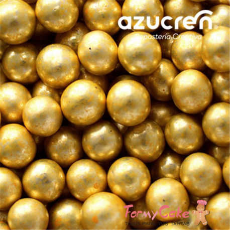Perlas Oro Metalizadas 8MM 90gr Azucren