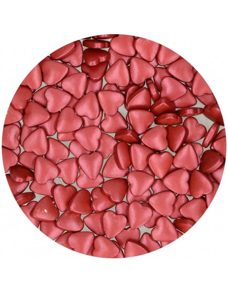 Corazones De Azucar Color Burdeos 80gr Funcakes