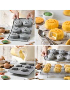 Molde de Calabazas En Silicona 6 Cavidades Decora 2