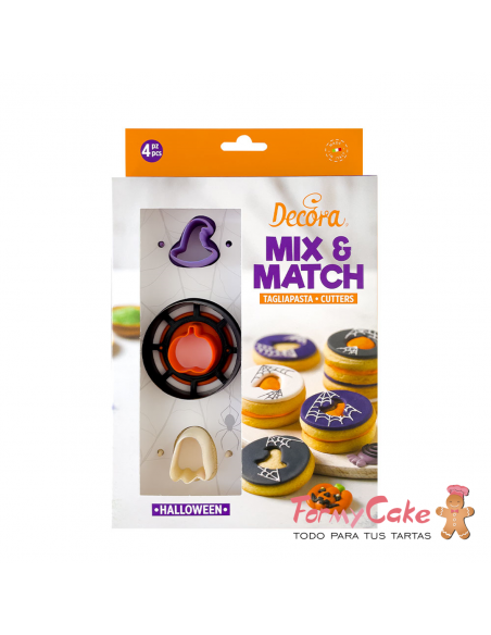 Set 4 Cortadores Galleta Rellena Halloween Decora