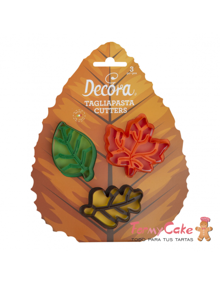 Set 3 Cortadores Hojas De Otoño Decora