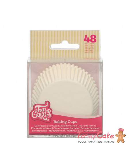 Cápsulas para Hornear Blancas 48ud. Funcakes