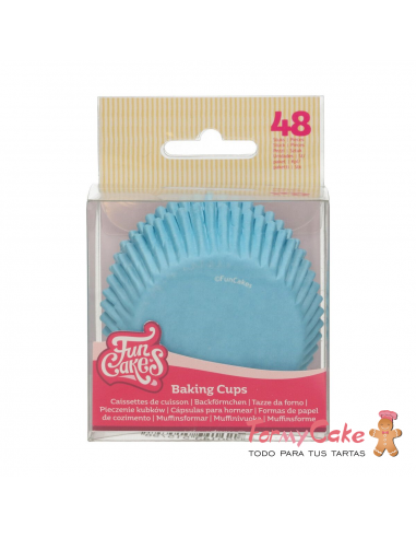 Cápsulas para Hornear Azul Claro 48ud. Funcakes