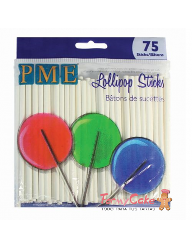 Palitos Piruletas 9,5cm 75ud PME