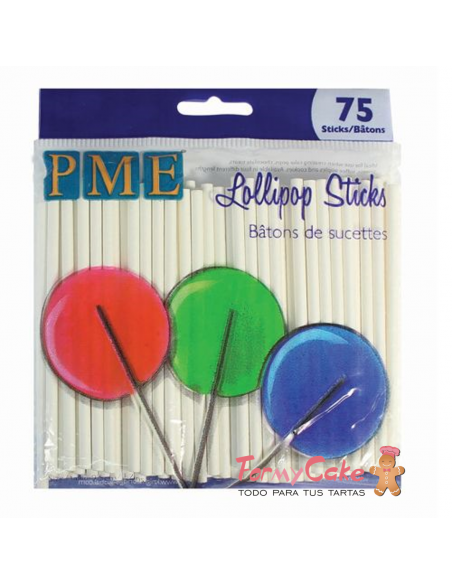 Palitos Piruletas 9,5cm 75ud PME