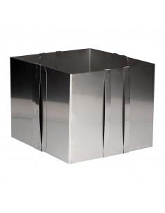 Molde Metal Cuadrado Ajustable 20cm Alto Cake Frame 2