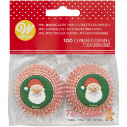 Minicapsulas Santa Claus 100uds Wilton
