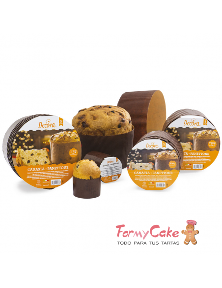 Molde para Panettone 1000gr 5ud Decora