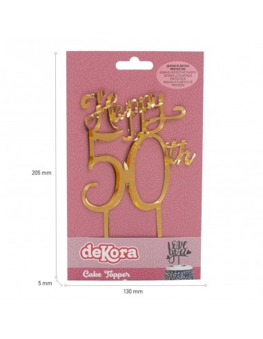 Topper 50 Aniversario Bodas de Oro Dekora