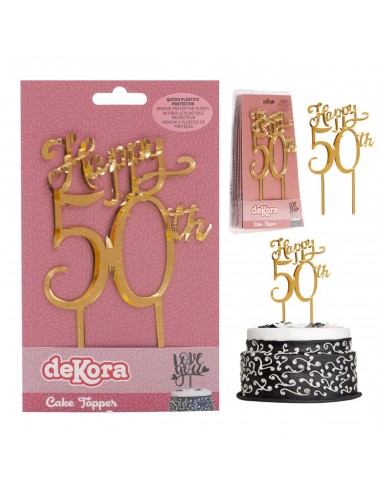 Topper 50 Aniversario Bodas de Oro Dekora
