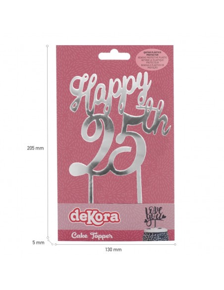 Topper 50 Aniversario Bodas de Plata Dekora