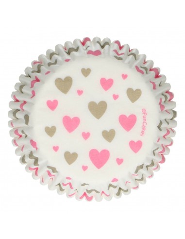 Cápsulas para Hornear Corazones 48ud. Funcakes