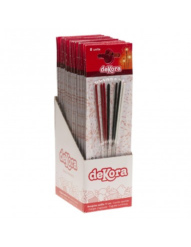 Bengalas Palillo Colores 17cm 12uds Dekora