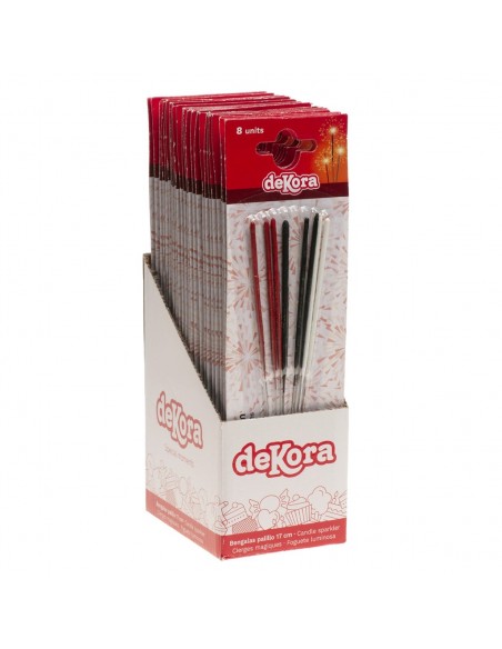 Bengalas Palillo Colores 17cm 12uds Dekora