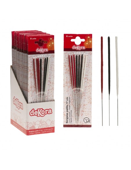 Bengalas Palillo Colores 17cm 12uds Dekora