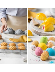 Molde De Silicona Huevo Pascua 6 Cavidades Decora 2