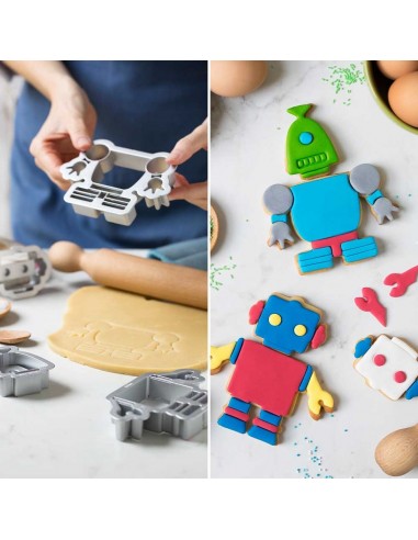 Kit 4 Cortadores De Robot Decora