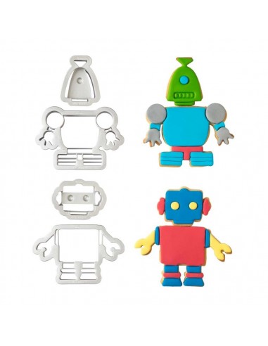 Kit 4 Cortadores De Robot Decora