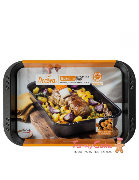 Molde Antihaderente 41x26,5x6 Línea Bake & Cook Decora