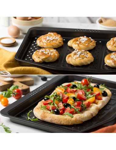 Placa Antihaderente Crisp&Fry 41x31,5x2,5cm Decora