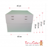 Caja Blanca para Tartas Altura Regulable 45X45X20 a 30cm Pastkolor