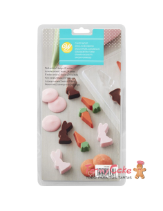 Molde Para Bombones Conejito y Zanahorias Wilton