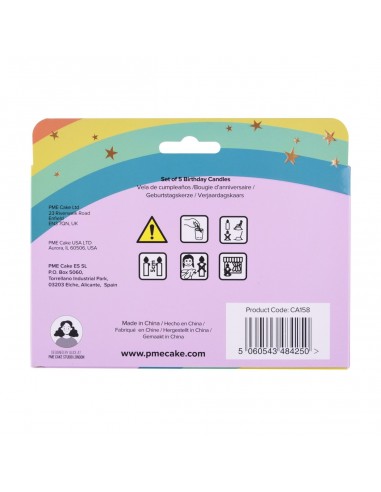 Velas Arcoiris 4ud PME