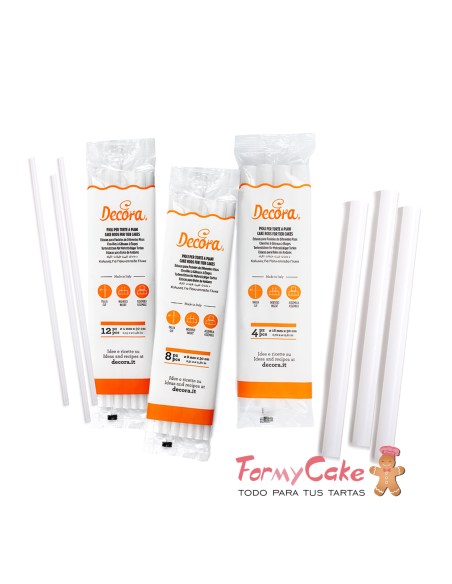 Pilares para Tartas 4ud Diam: 18mm Decora