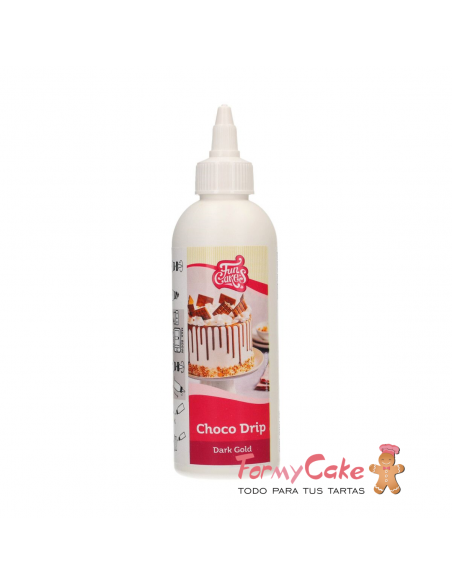 Choco Drip Dark Gold 180gr. Funcakes
