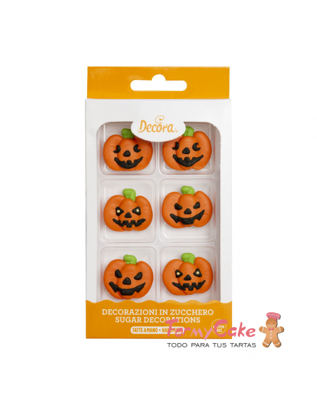 Decoración de Azúcar De calabaza 6ud Decora