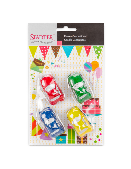 Velas para Tartas Coches 4ud Städter