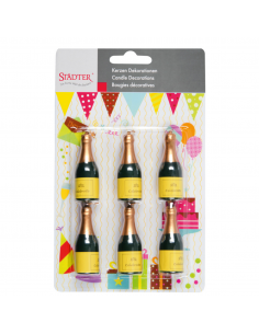 Velas para Tartas Botella Champagne 6ud Städter 2