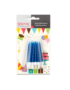 Velas para Tartas Azules 10ud Städter 2