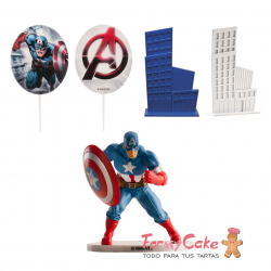Kit PVC Capitán América Dekora